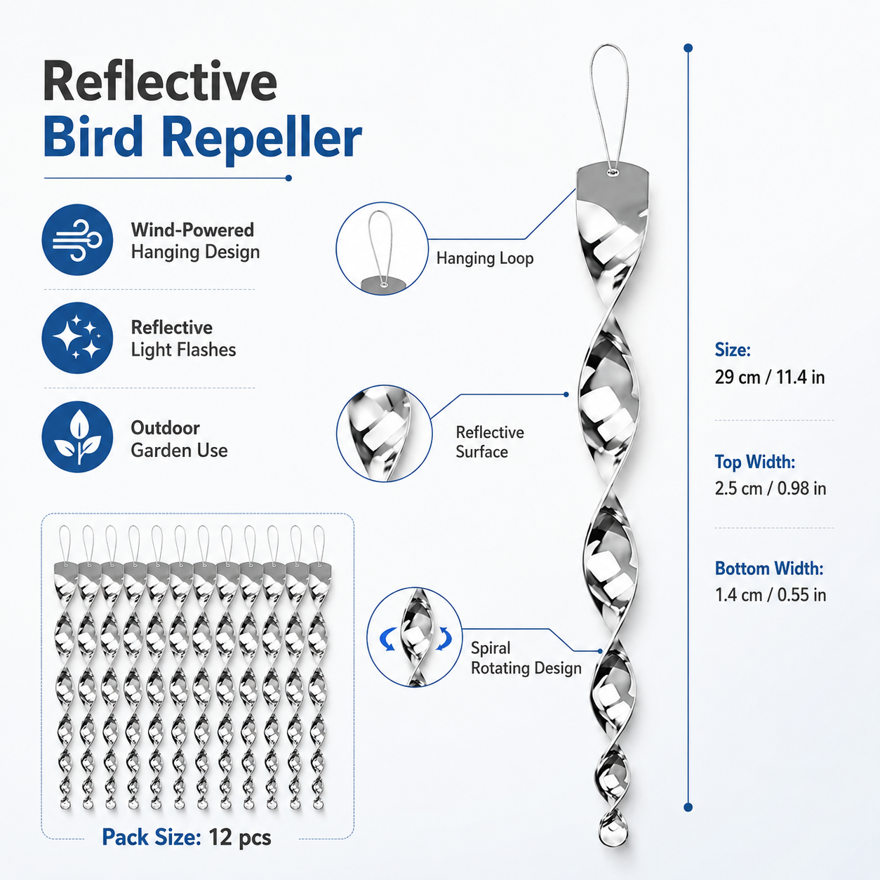 Reflective Hanging Bird Repeller