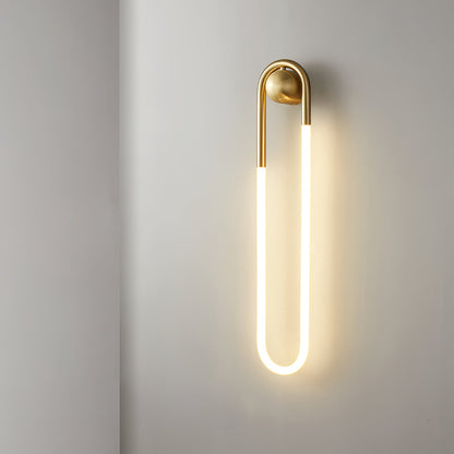 Brass & Black Minimalist Wall Lamp