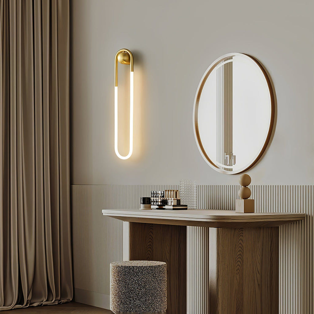 Brass & Black Minimalist Wall Lamp