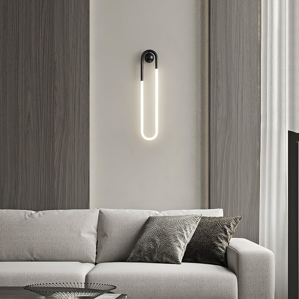 Brass & Black Minimalist Wall Lamp