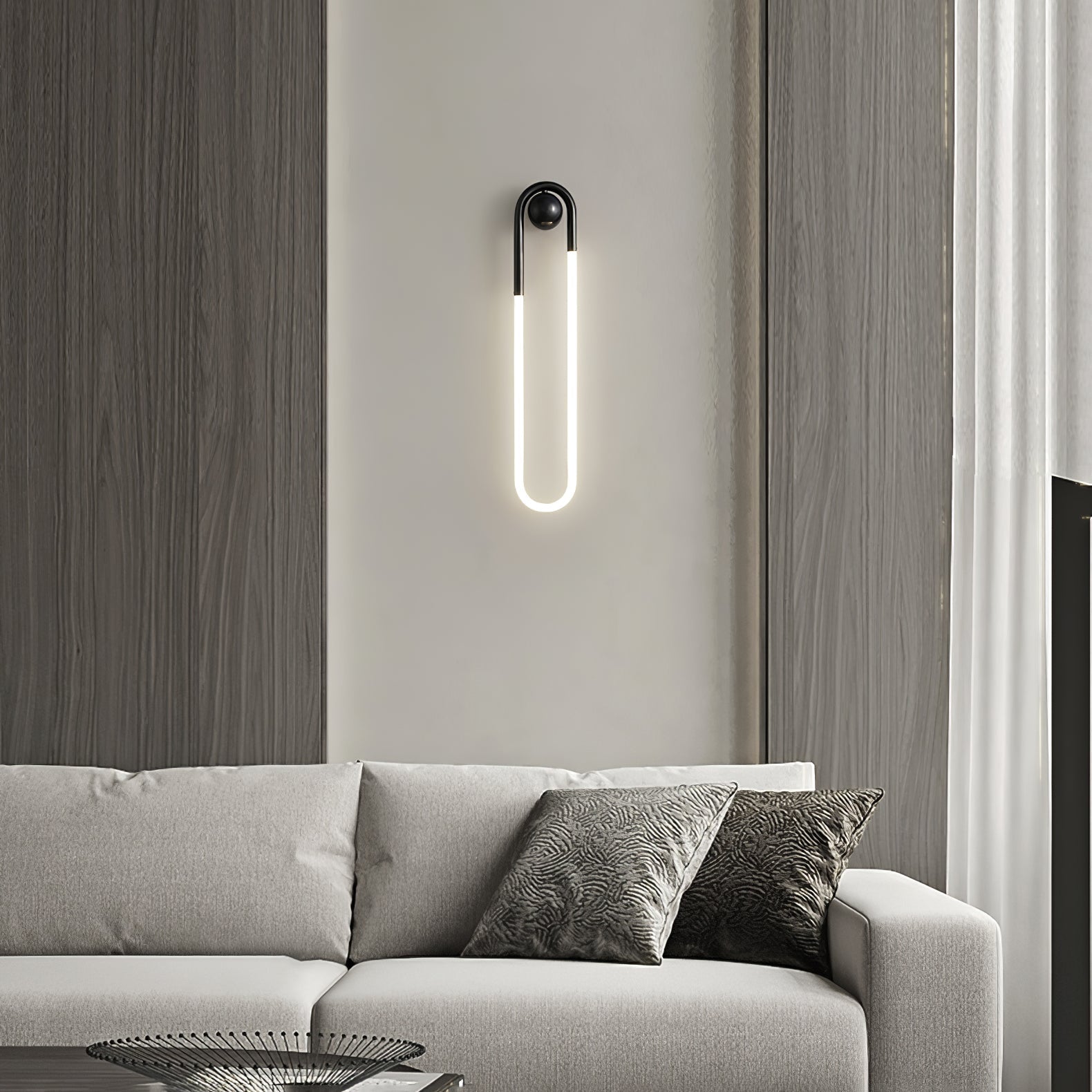 Brass & Black Minimalist Wall Lamp
