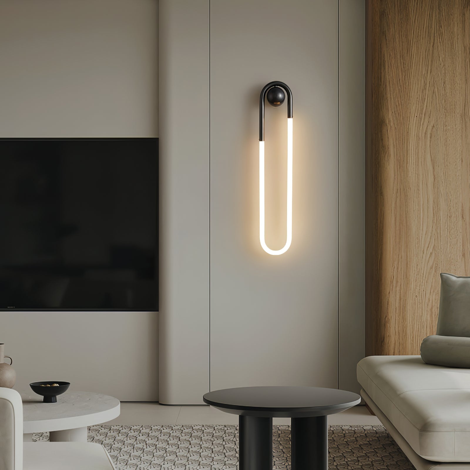 Brass & Black Minimalist Wall Lamp