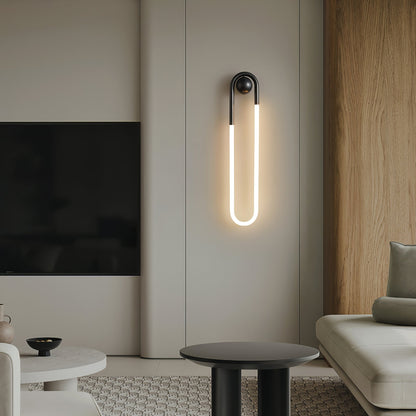 Brass & Black Minimalist Wall Lamp
