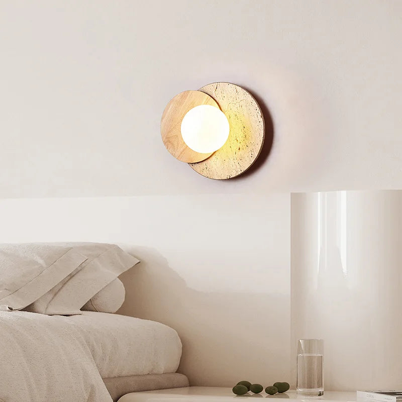 Wabi-Sabi Stone Textured Wall Lamp
