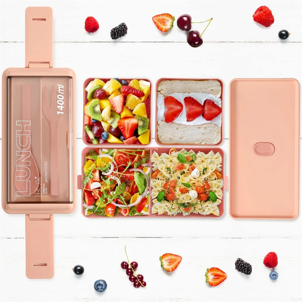 1400ml Double Layer Bento Lunch Box