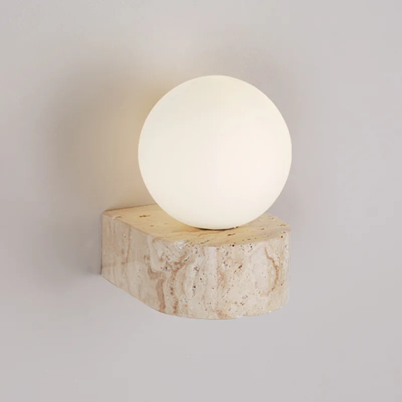 Travertine Japanese LED Wall Sconce