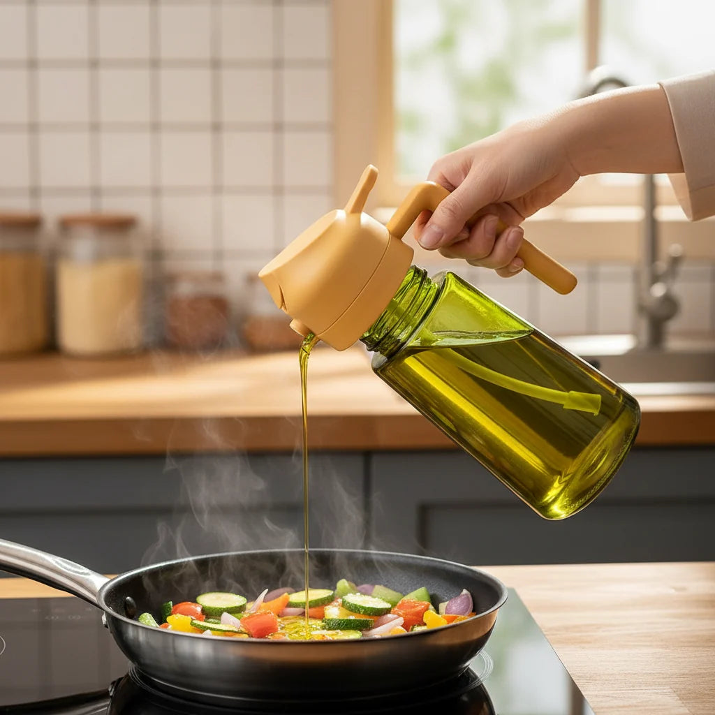 Glass Olive Oil Dispenser Sprayer Bottle
