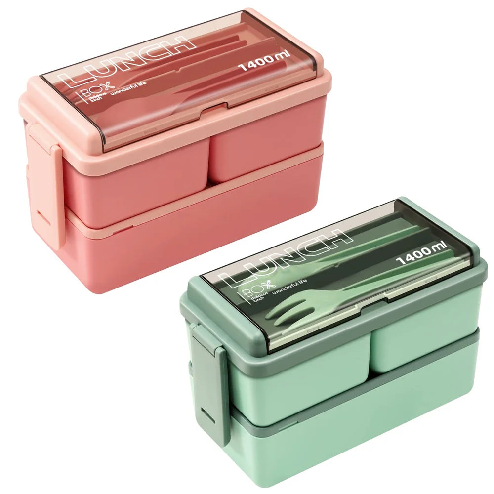 1400ml Double Layer Bento Lunch Box