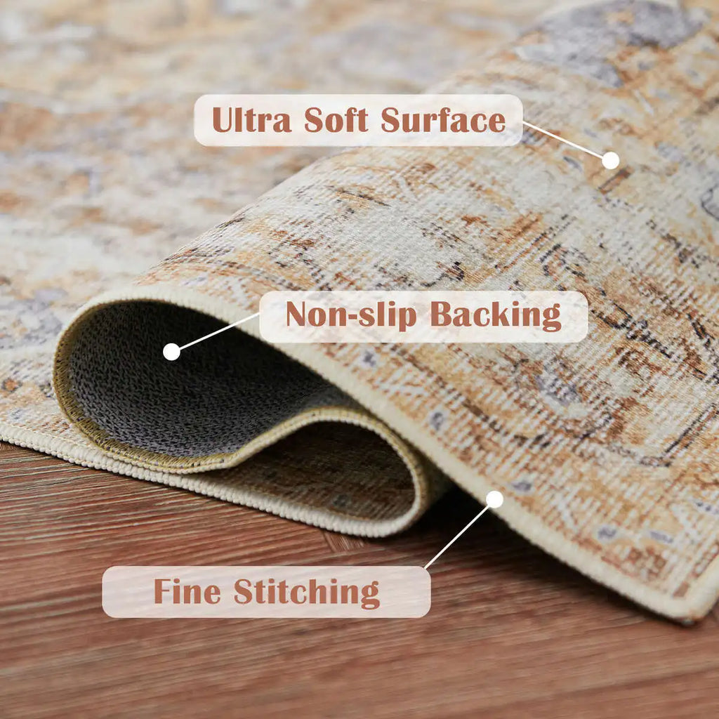 Heritage Medallion Non-Slip Rug