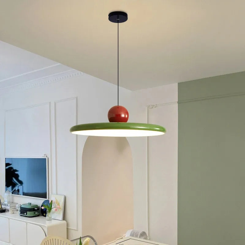 Flying Saucer Cream LED Pendant