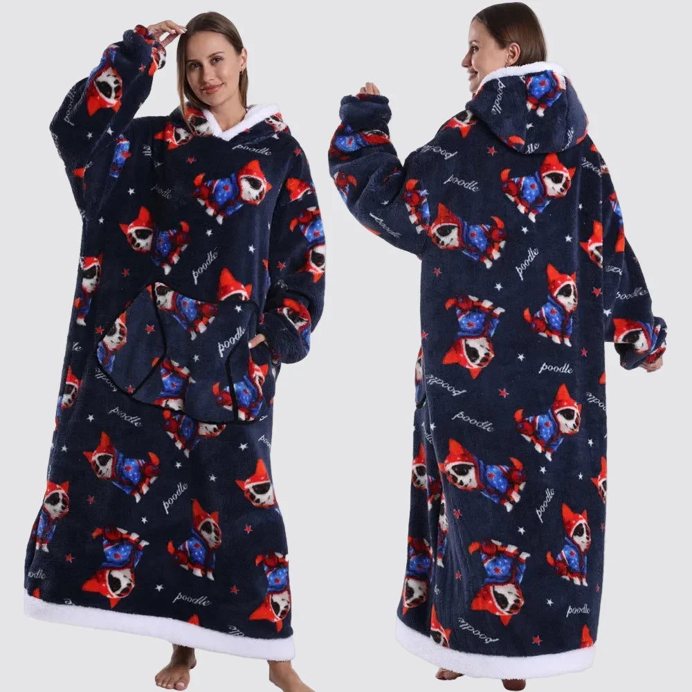 Fleece Oversized Hoodie Gezellige Stijlvolle Slaapzak Hoodie - Image 23
