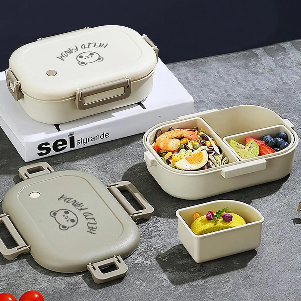 FreshMate 3-Compartment Bento Lunch Box