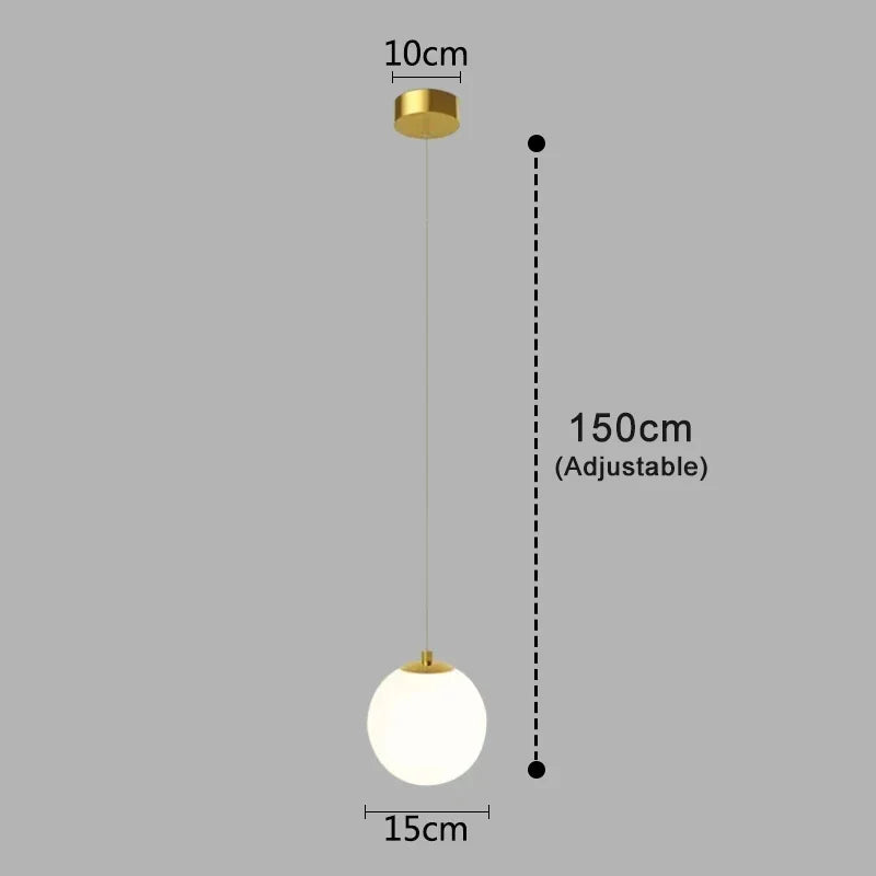 Luna Glass Globe Pendant Light