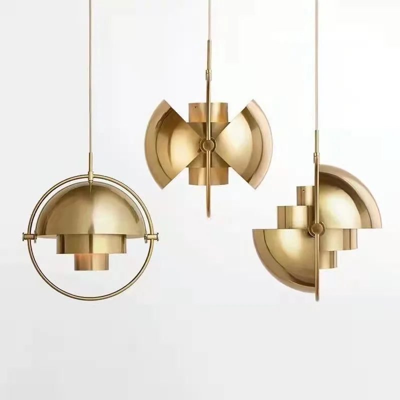 Sculptural Metal Nordic Pendant