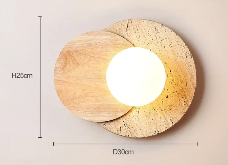 Wabi-Sabi Stone Textured Wall Lamp