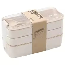 EcoStack 3-Tier Wheat Straw Bento Box