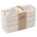 EcoStack 3-Tier Wheat Straw Bento Box