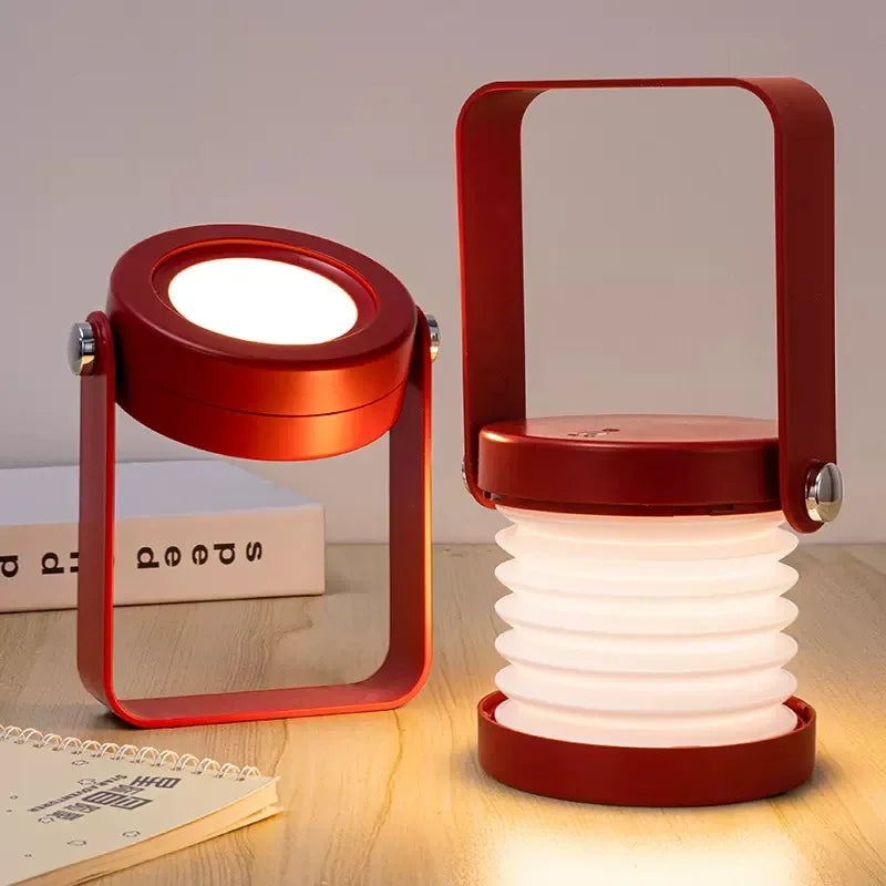 Folding Wooden Handle Lantern Lamp