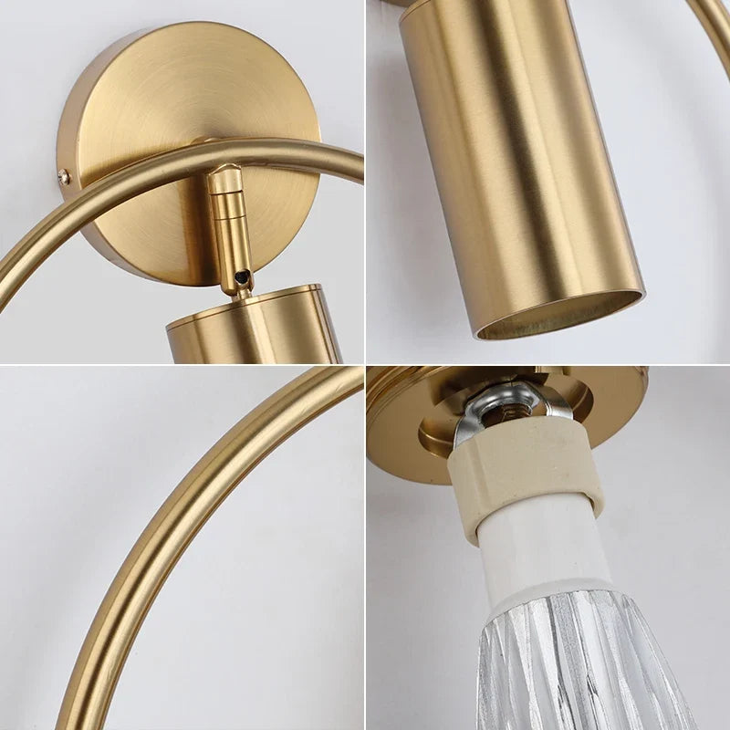 Halo Nordic Gold Wall Light