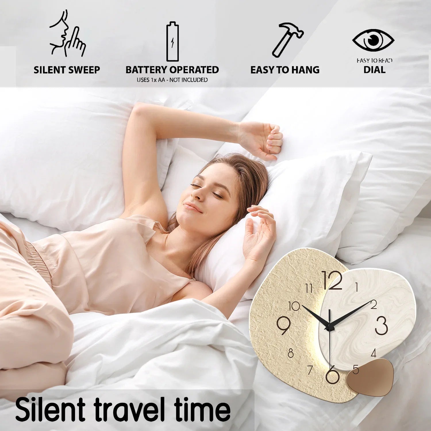 TempoStone Silent Wall Clock