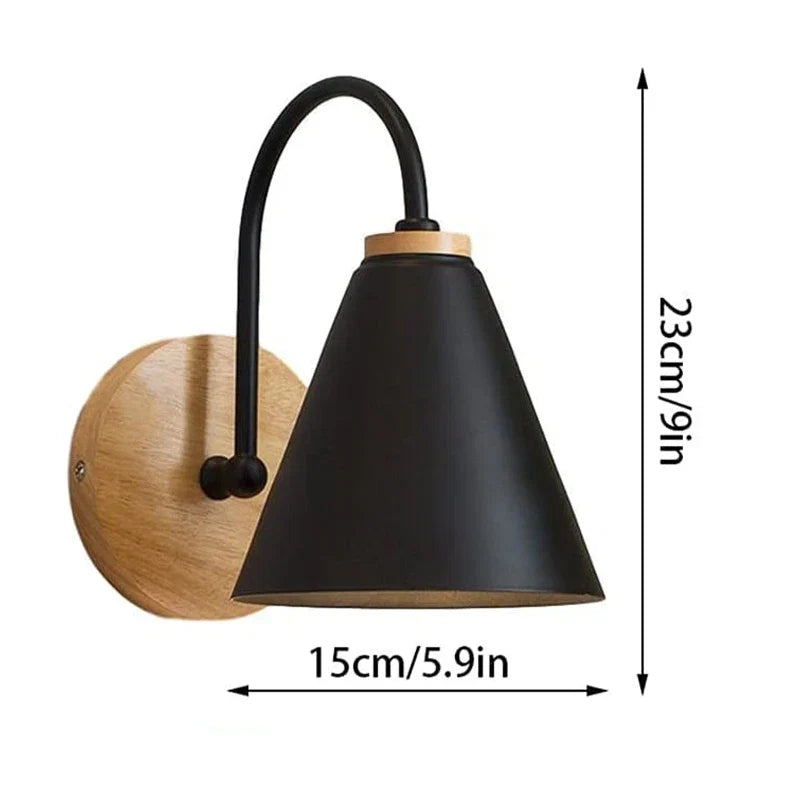 Nordic Beam Wood & Iron Wall Light
