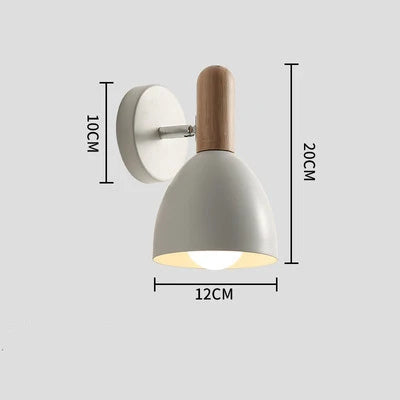 Nordic Wooden Adjustable Wall Lamp
