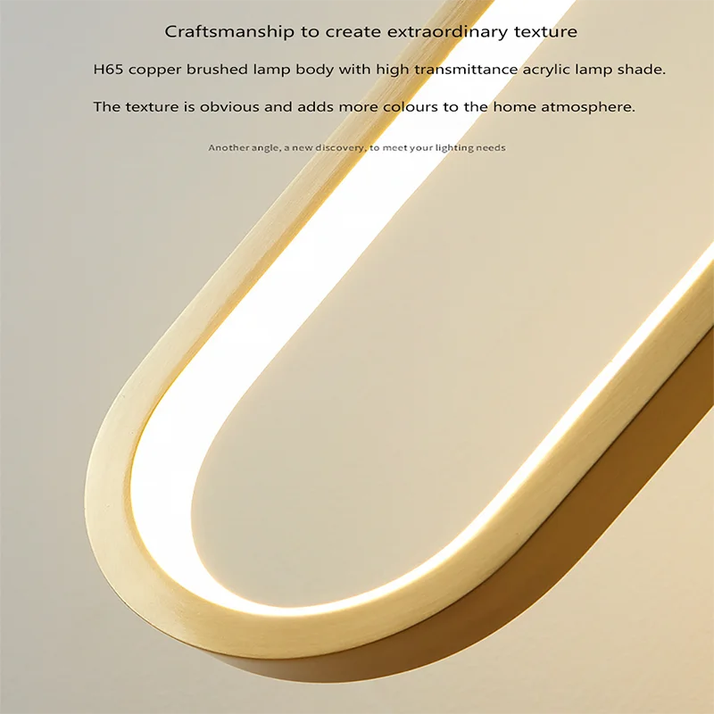 Gold & Black Minimalist LED Pendant
