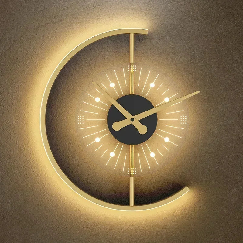 Lunaris Wall Lamp Clock