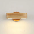 Japanese Rotating Wood Wall Lamp