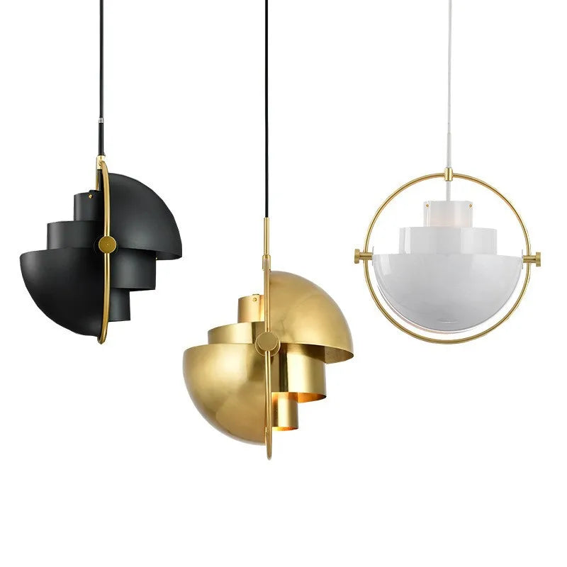 Sculptural Metal Nordic Pendant