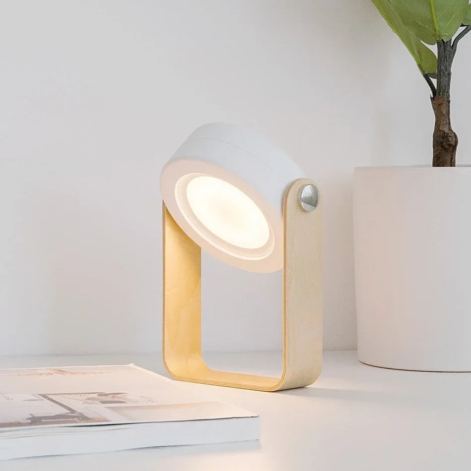 Folding Wooden Handle Lantern Lamp