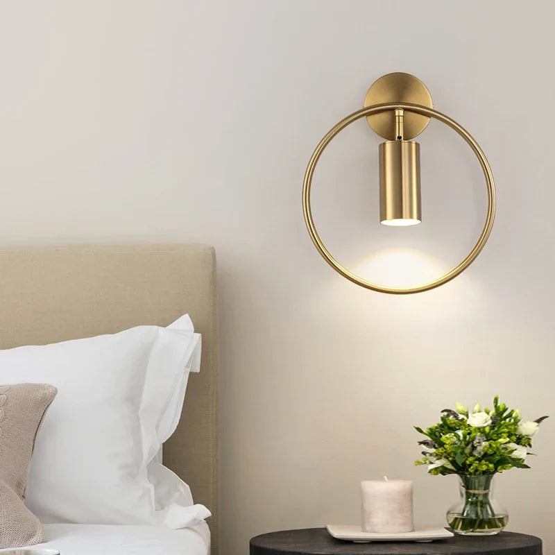 Halo Nordic Gold Wall Light