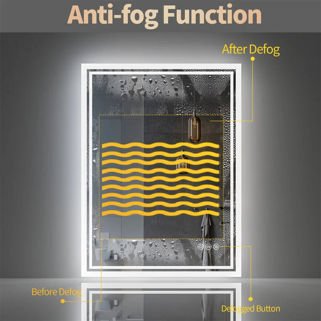 LuvoGlow Frameless LED Bathroom Mirror