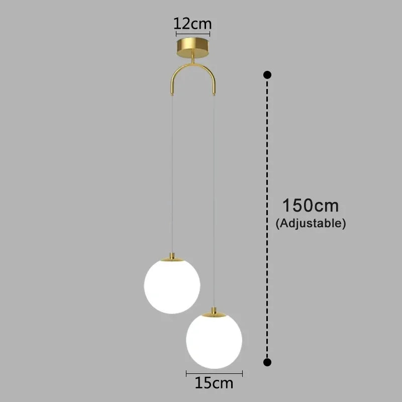 Luna Glass Globe Pendant Light