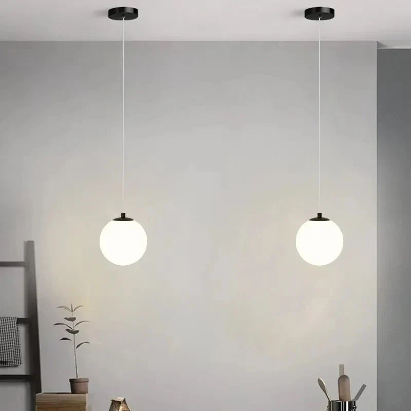 Luna Glass Globe Pendant Light