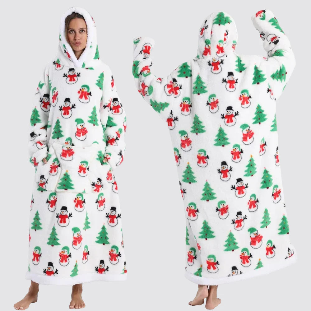 Fleece Oversized Hoodie Gezellige Stijlvolle Slaapzak Hoodie - Image 27