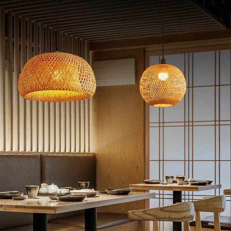 Bamboo Handwoven Pendant Lamp
