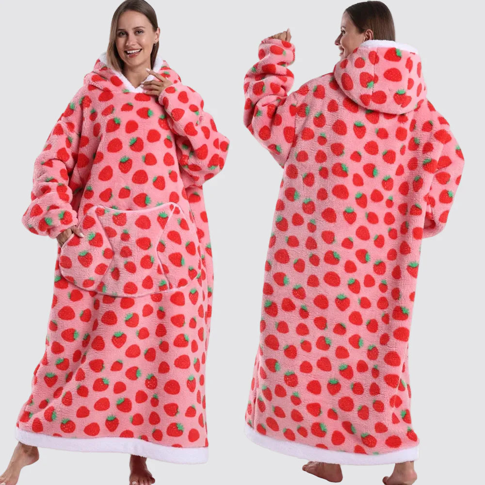 Fleece Oversized Hoodie Gezellige Stijlvolle Slaapzak Hoodie - Image 33