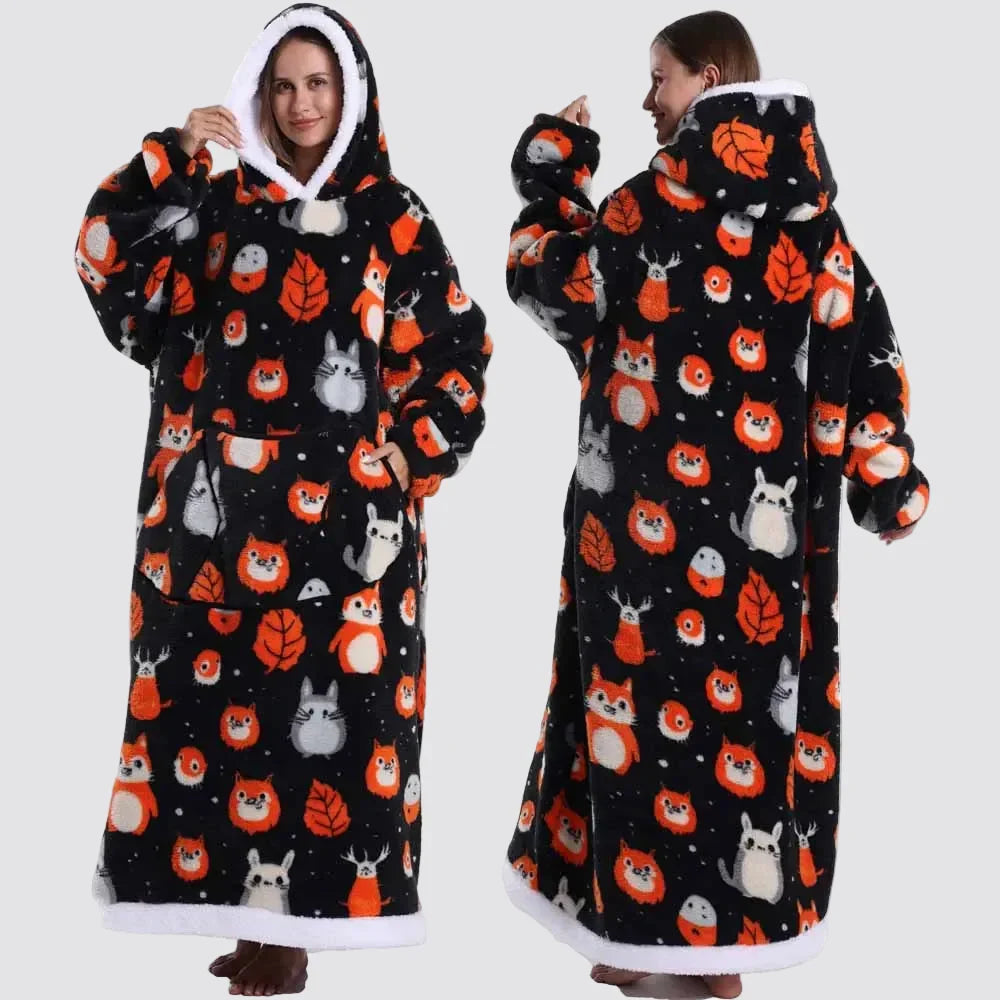 Fleece Oversized Hoodie Gezellige Stijlvolle Slaapzak Hoodie - Image 19