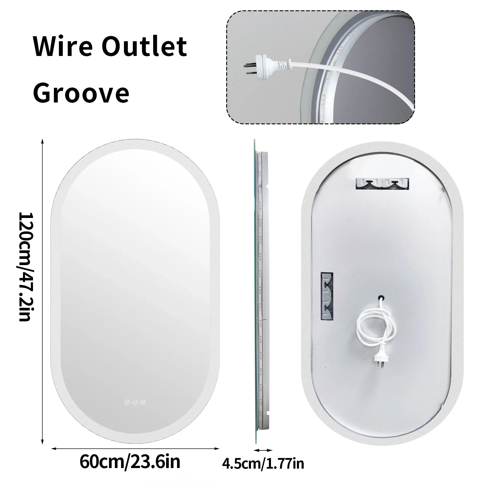 LumoOval Backlit LED Bathroom Mirror