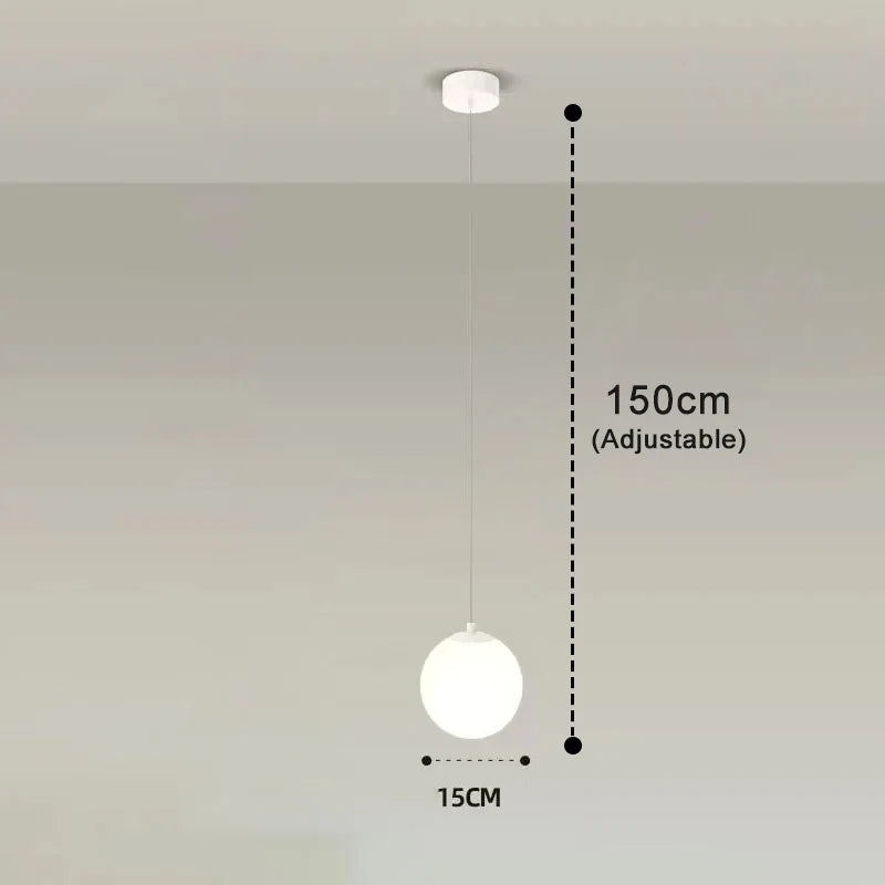 Luna Glass Globe Pendant Light