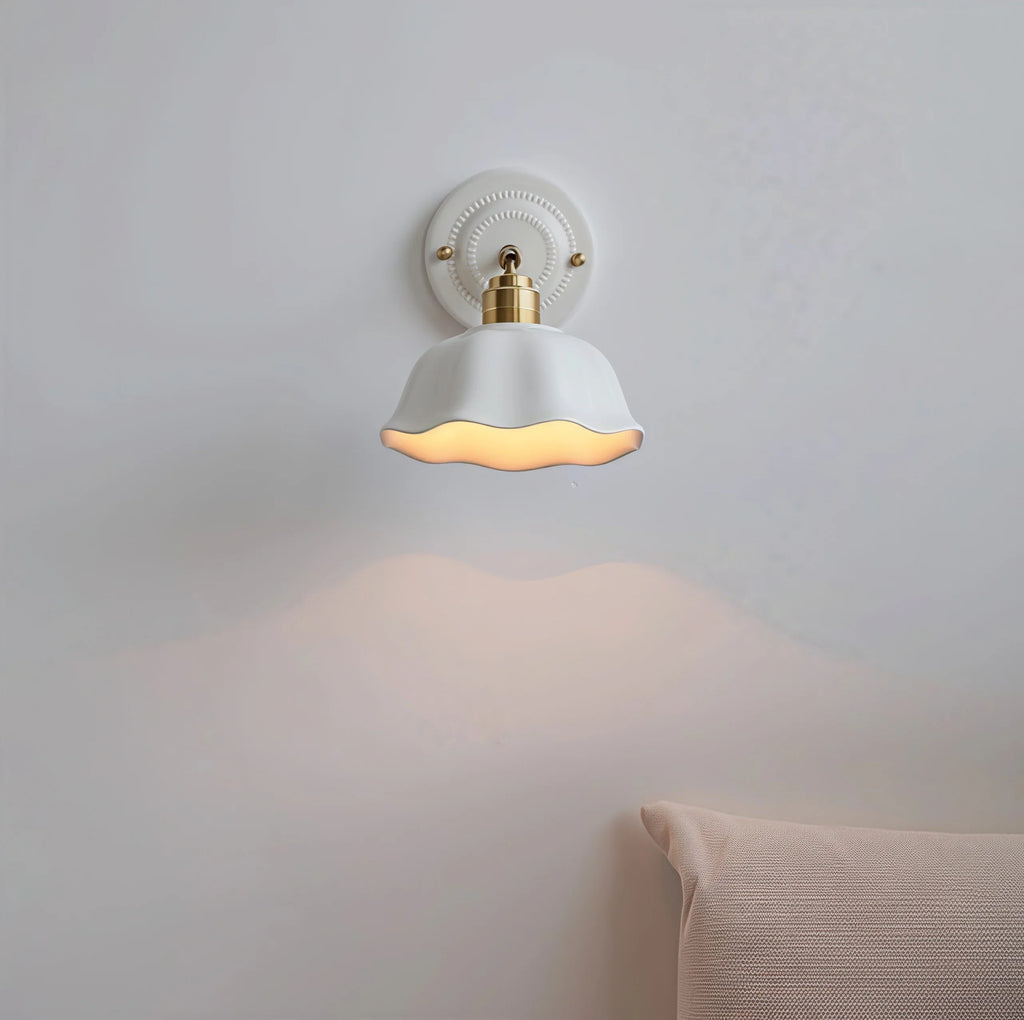 Cream Ceramic Nordic Wall Lamp