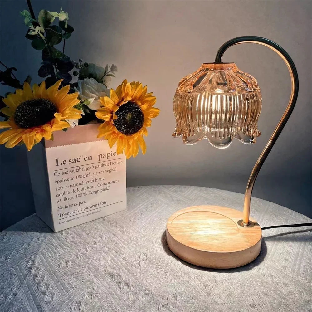 Retro Glass Candle Warmer Lamp