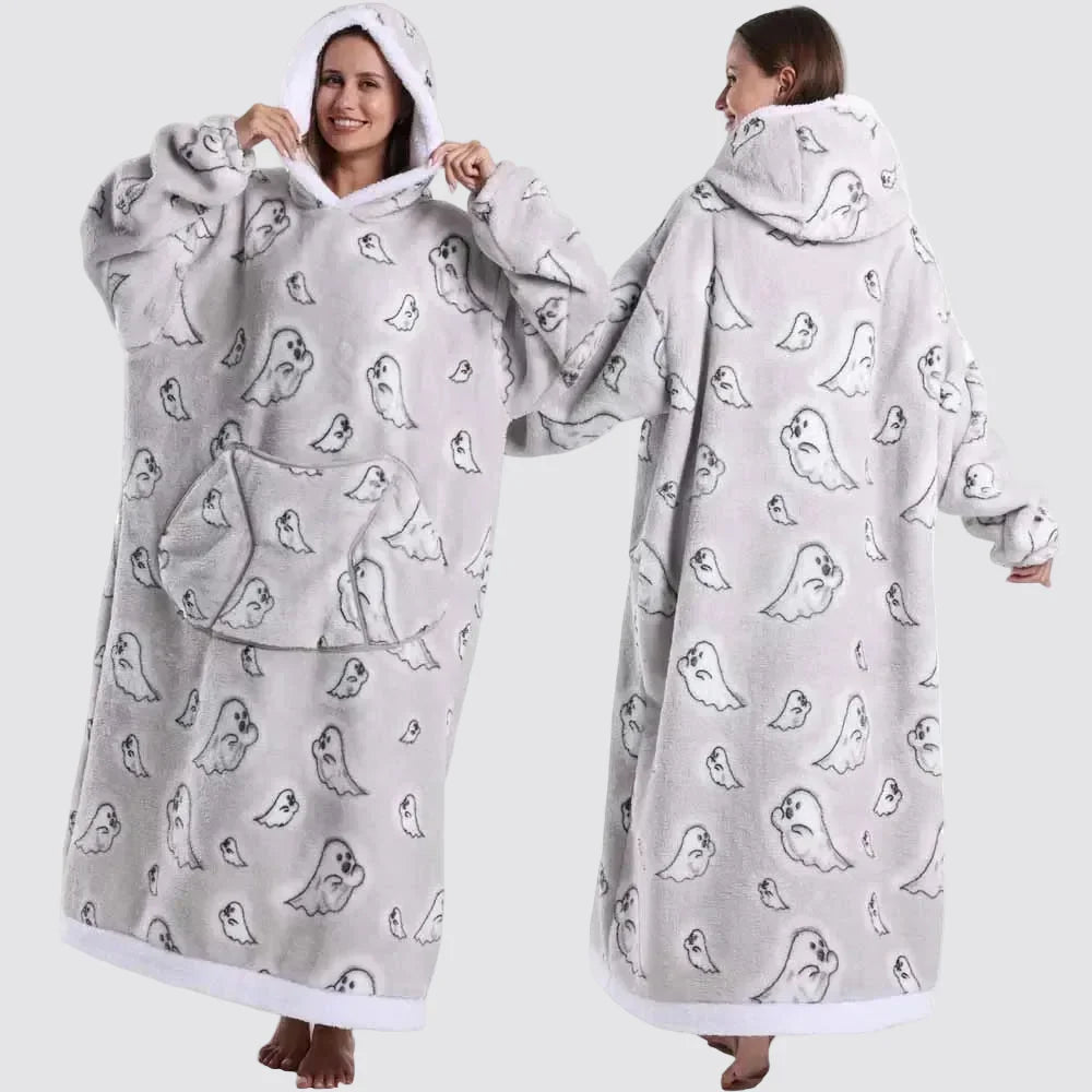 Fleece Oversized Hoodie Gezellige Stijlvolle Slaapzak Hoodie - Image 20