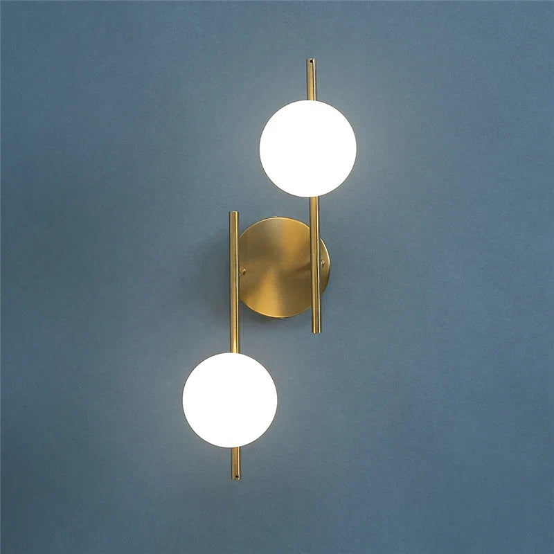 Astra Dual Globe Gold Wall Light