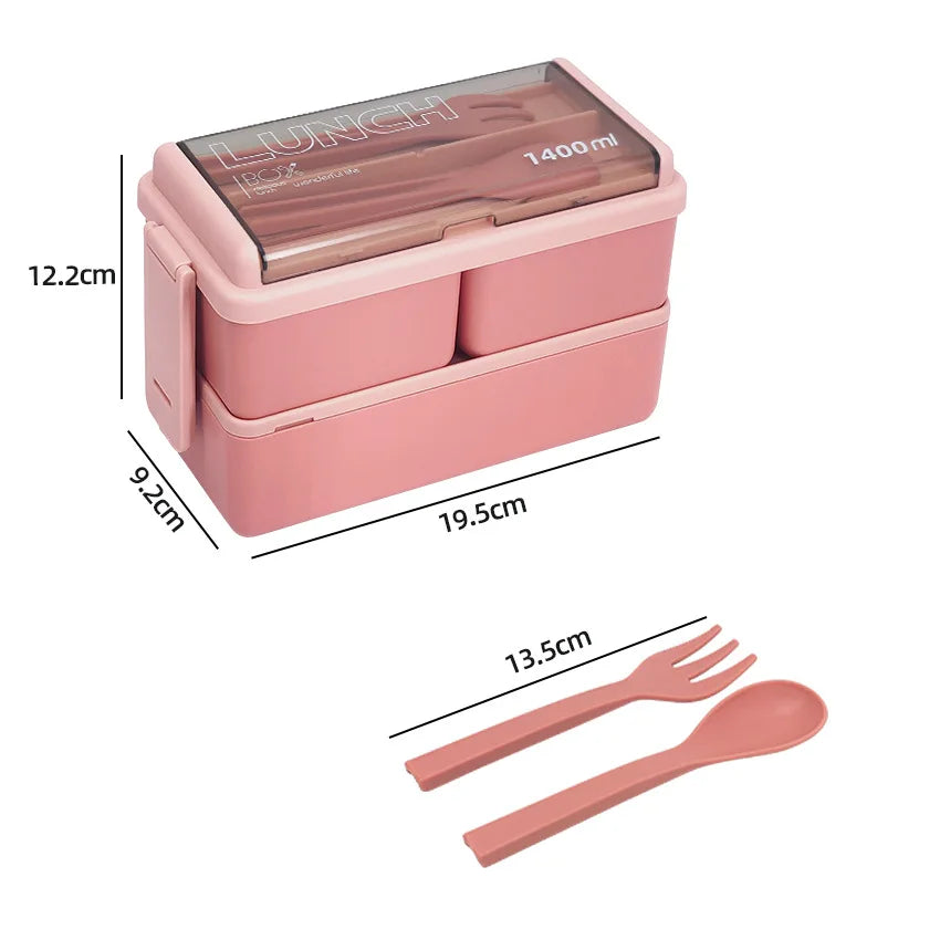 1400ml Double Layer Bento Lunch Box