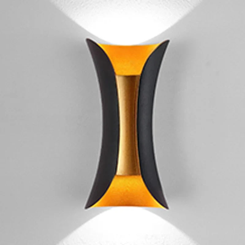 Black & Gold Outdoor Wall Light