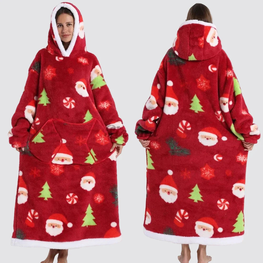 Fleece Oversized Hoodie Gezellige Stijlvolle Slaapzak Hoodie - Image 15
