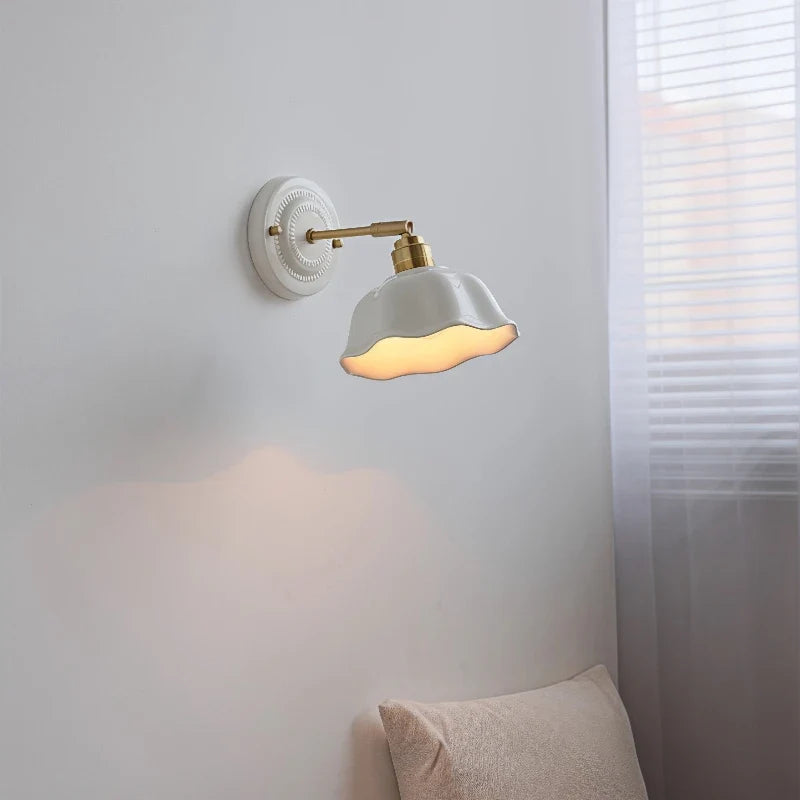 Cream Ceramic Nordic Wall Lamp