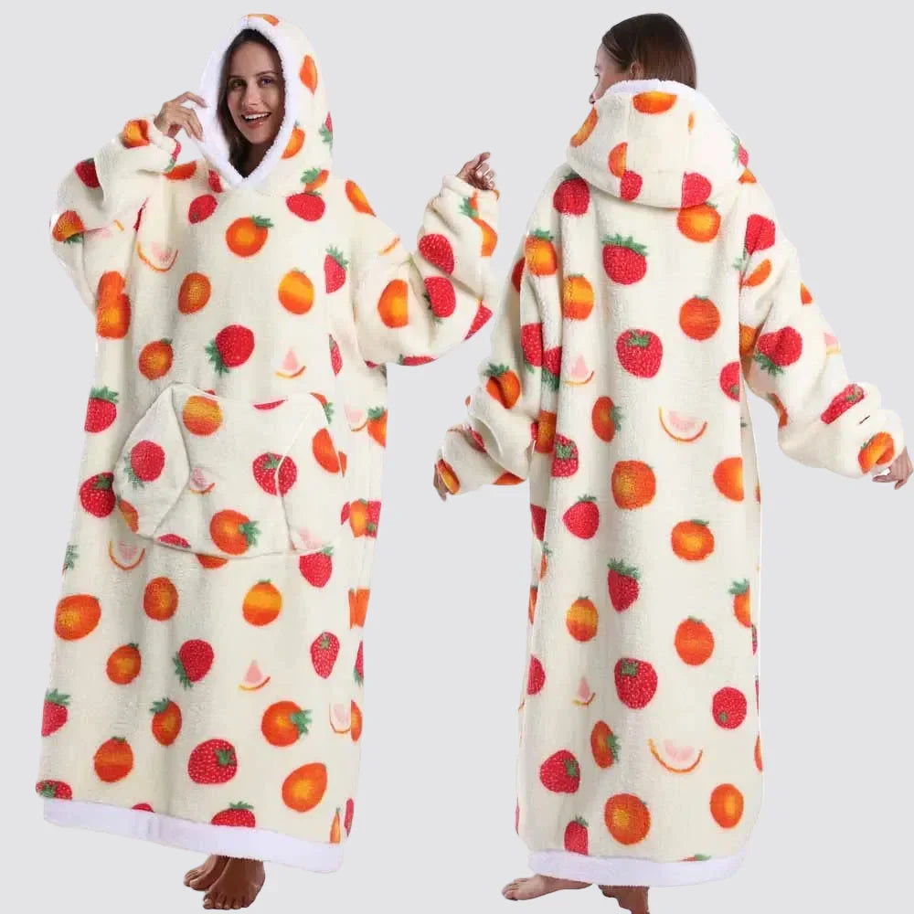 Fleece Oversized Hoodie Gezellige Stijlvolle Slaapzak Hoodie - Image 4